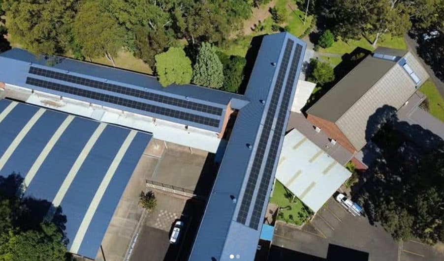 Commercial solar on a Hornsby school