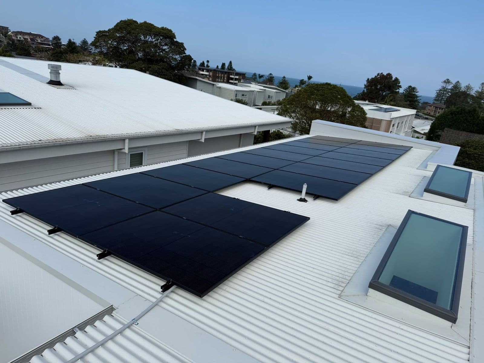 Solar panels installed by MF Energy on a Wollongong home